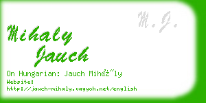 mihaly jauch business card